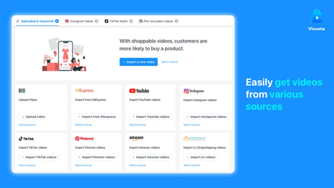 Vimotia Shoppable Videos & UGC screenshot 1